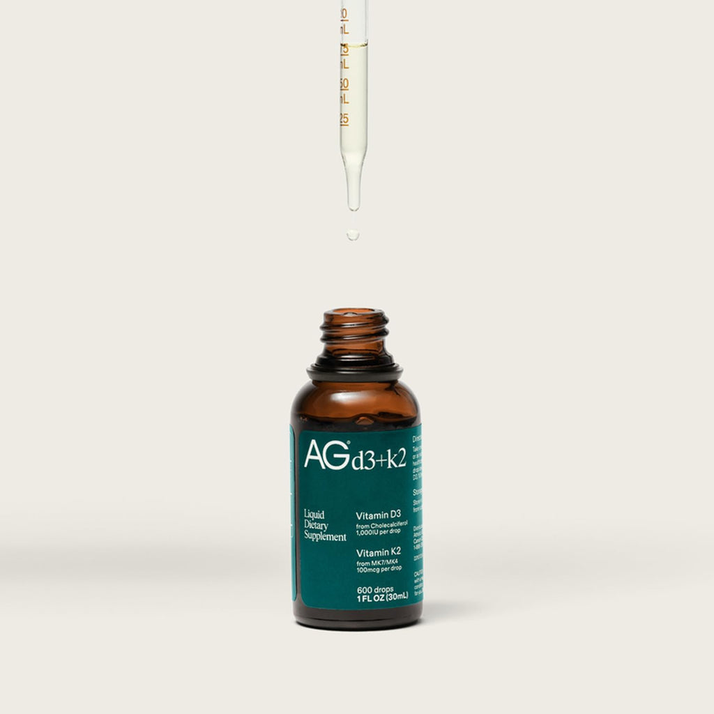 AG1 Vitamin D3 K2 Drops, 1000IU of Vitamin D3 and 100mcg of K2 per Serving, Supports Bone Density and Calcium Absorption (Athletic Greens)