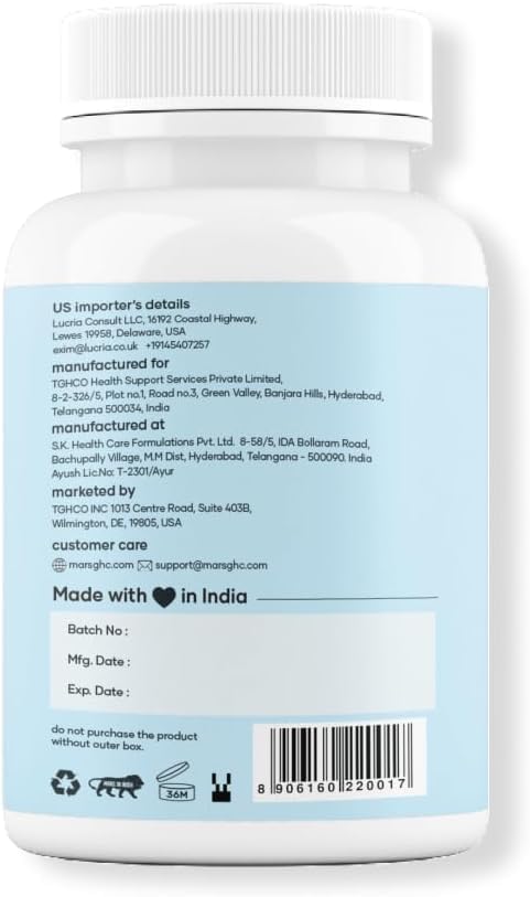 Mars Surgemax Natural Capsules with Shilajit & Safed Musli | Supports Energy, Strength & Immunity | for Active Lifestyle | 180 Capsules | Pack of 3