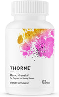 THORNE - Basic Prenatal - Well-Researched Folate Multi for Pregnant and Nursing Women Includes 18 Vitamins and Minerals, Plus Choline - 90 Capsules - 30 Servings