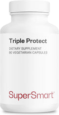 Supersmart Triple Protect (Advanced Formula) - with Quatrefolic, Magnesium, Garlic, Quercetin, Vitamin B6, B12 - Folate Supplement | Non-GMO & Gluten Free - 90 Vegetarian Capsules