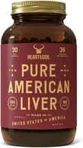 HEART & SOIL – American Liver Supplement – 3000mg Grass-Fed Beef Liver, Rich in Vitamin A, B12, Iron & Peptides – Non-GMO, Allergen-Free – 180 Capsules