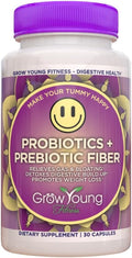 Grow Young Fitness Daily Probiotic + Prebiotic Fiber Supplement, Supports Digestive Health (1 Pack, 30 Servings)