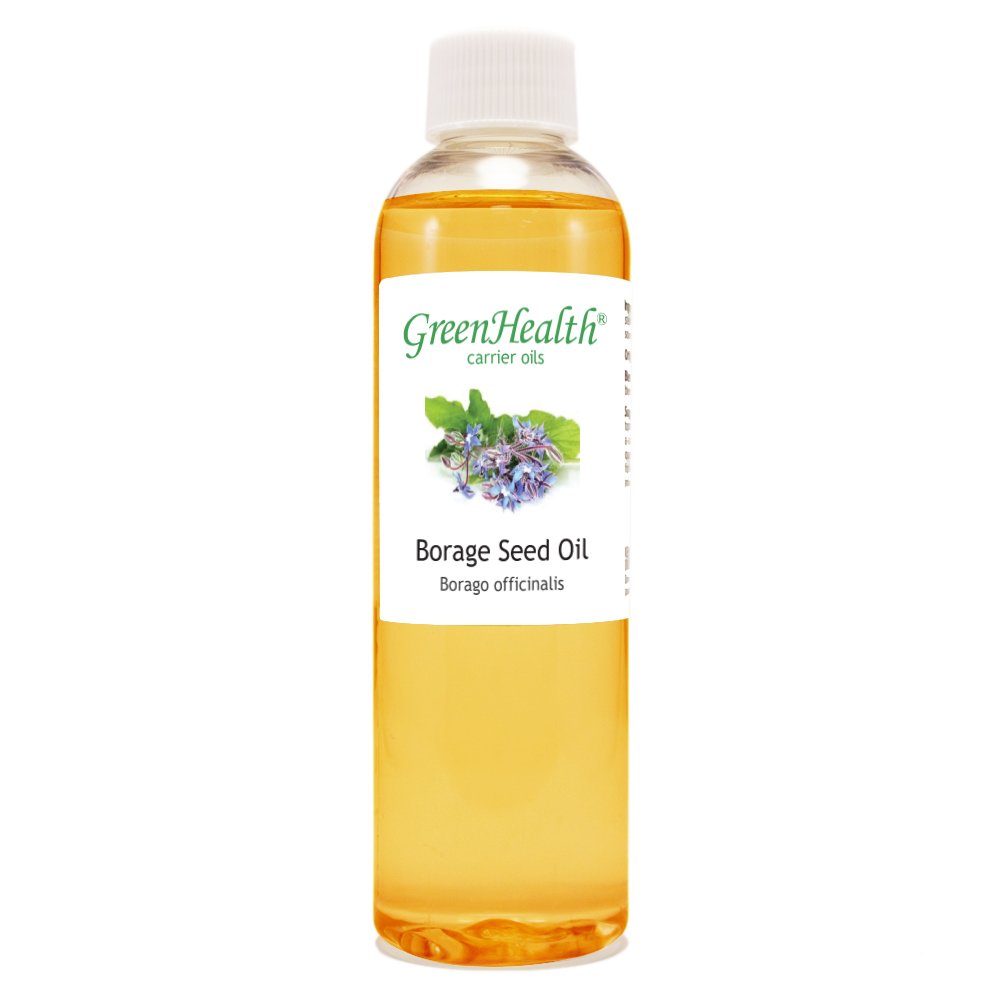GreenHealth Borage Seed Carrier Oil – 4 fl oz (118 ml) – 100% Pure Cold Pressed Oil