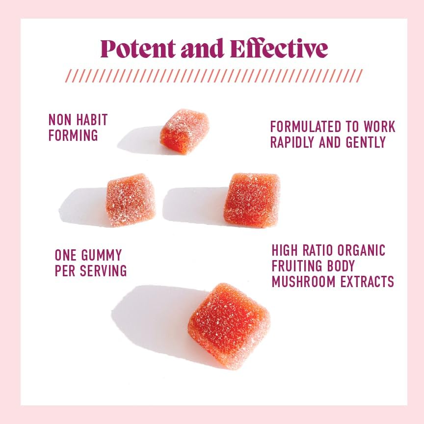 Microjoy Elevate – Mood Support, Relaxation & Stress Relief Gummies – with L-Theanine, Lion’s Mane, 5-HTP & B6 – Vegan, Non-GMO – 30ct – Strawberry