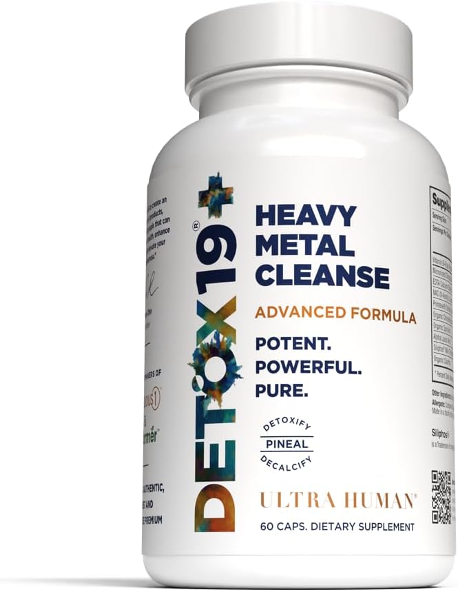 Ultra Human Daily Wellness Support – Heavy Metal Detox Cleanse, with Zeolite, Shilajit, Organic Greens, NAC. Supports Daily Detox & Immune System - (60 Capsules)
