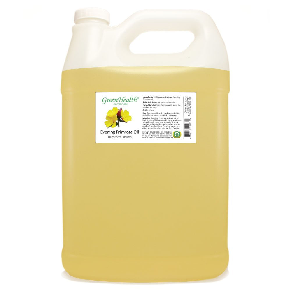 GreenHealth Evening Primrose Carrier Oil - 100% Pure & Natural - 1 Gallon