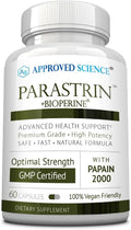 Approved Science Parastrin - 60 Capsules - Black Walnut, Garlic Bulb, Papain 2000, BioPerine - Vegan
