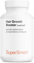 Supersmart - Hair Growth Booster 160mg per Day (Lustriva Supplement) - Biotin 40x More Soluble | Non-GMO & Gluten Free - 60 Vegetarian Capsules