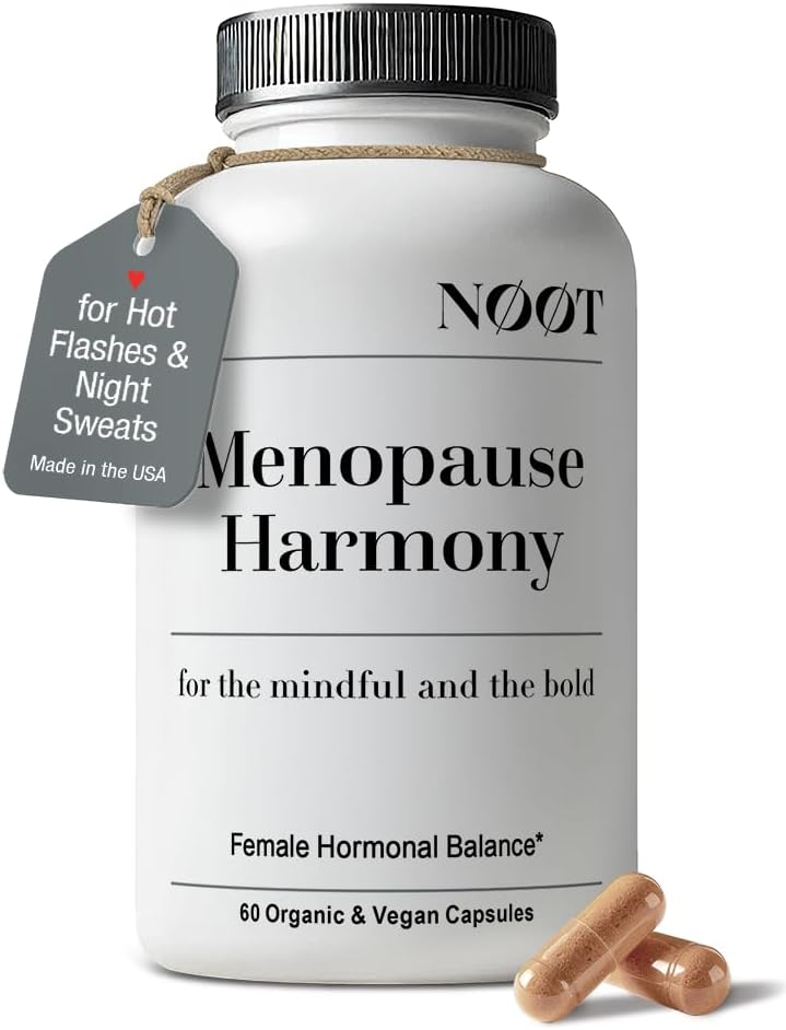 Menopause Harmony - Menopause Supplements for Women, Night Sweats & Hot Flash Relief, Hormone Balance for Women, Biohacking & Nootropics 60 Capsules, 1 Month Supply