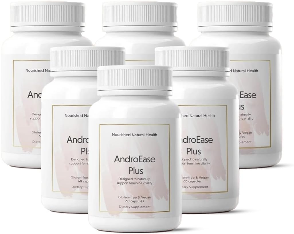 Nourished AndroEase Plus for Women’s Health - Zinc, Reishi, Green Tea and Saw Palmetto for Women - for Energy, Vitality, Facial Hair and Daily Wellness - 360 Capsules, Made in USA