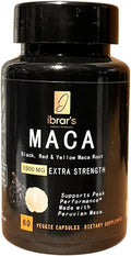 ibrar's Maca Capsules, 1500mg Extra Strength, Black, Red & Yellow Maca Root, 60 Veggie Capsules