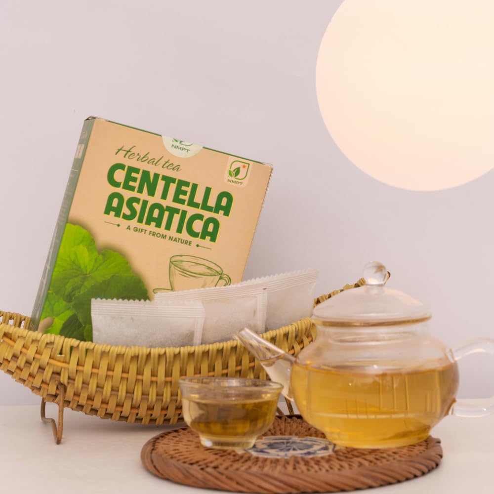 NMPT Centella Asiatica Leaf Tea, 100% Hand Pick, Organic Herbal Tea, 40 Count, Freeze Drying, Gluten Free, Dairy Free, No Sugar Added, Energy Boost & Health Support, 0.07 Oz Each