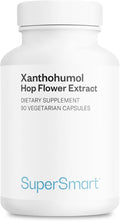 Supersmart - Xanthohumol Supplement 150mg per Day (Hops Flower Extract) | Non-GMO & Gluten Free - 90 Vegetarian Capsules