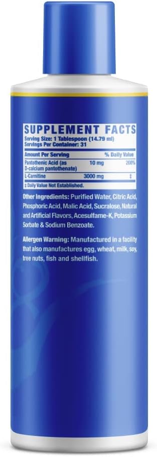 Ronnie Coleman Signature Series L-Carnitine XS 3000 Liquid, Amino Acids Metabolism and Lean Muscle Strength Support, Stimulant Free, Sugar Free, Zero Carbs, Blue Razz, 16 Oz