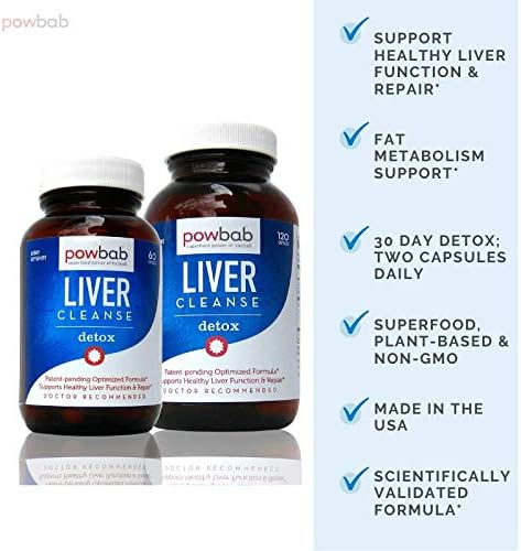 Liver Cleanse Detox. #1 Patent-Pending Optimized Repair Formula. Liver Md Focus Research with Organic Baobab, Beet Root Powder, and Goji. Beats Milk Thistle Silymarin & Dandelion (60 Capsules)