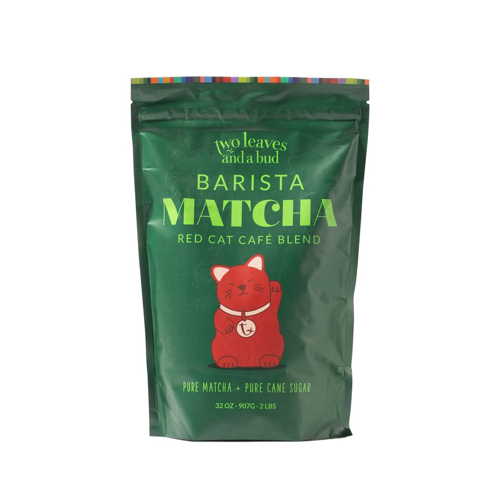 Two Leaves and a Bud Barista Matcha Sweetened Latte Blend (60 Servings), Japanese Matcha Latte Powder, Matcha Green Tea Powder, 1 Resealable Bag, 2 lbs (907g)