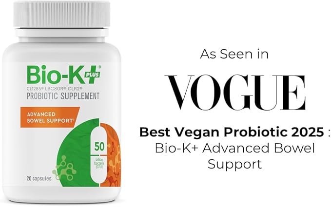 Bio K+ Vegan Probiotic Bundle – Immune Health w/Wellmune 25B CFU (60 Caps) + Advanced Bowel Support 50B CFU (20 Caps), 2 Products for Gut, Immunity & Digestive Balance, Delayed Release