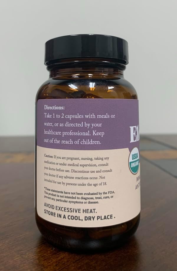Organic Elderberry Capsules - Organic, Dried, & Pure Elderberry Sambucus Natural Immune Boost Capsules - 570 mg