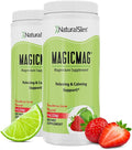 NaturalSlim Magicmag Pure Magnesium Citrate Powder – Stress, Constipation, Muscle, and Heart Support | Natural Strawberry & Lime Flavored Magnesium Supplement - 8oz Drink Mix (2 Pack)