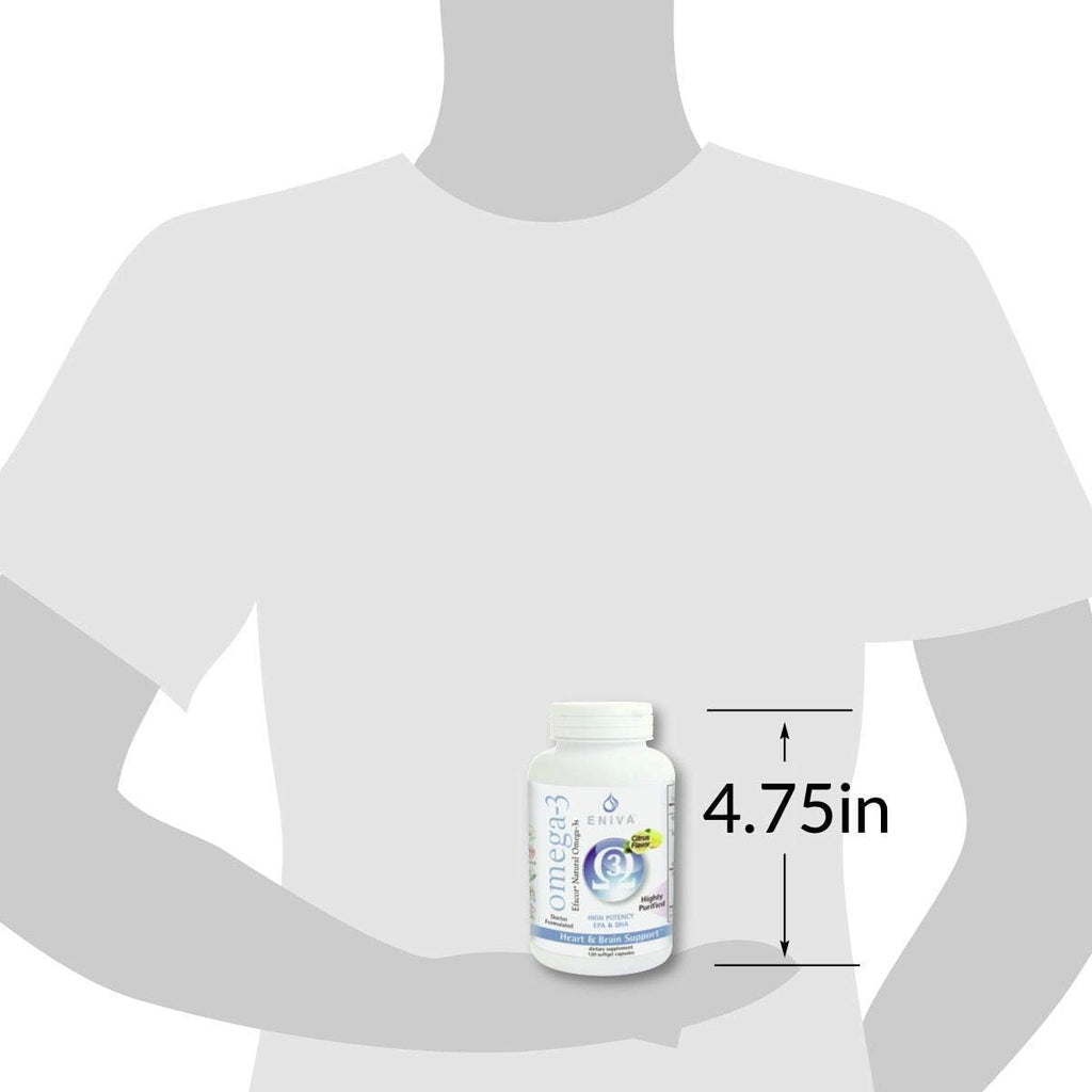 Eniva Omega-3 Fish Oil High EPA/DHA Premium Fish Oil Daily Supplement 2 Pack (240 caps)