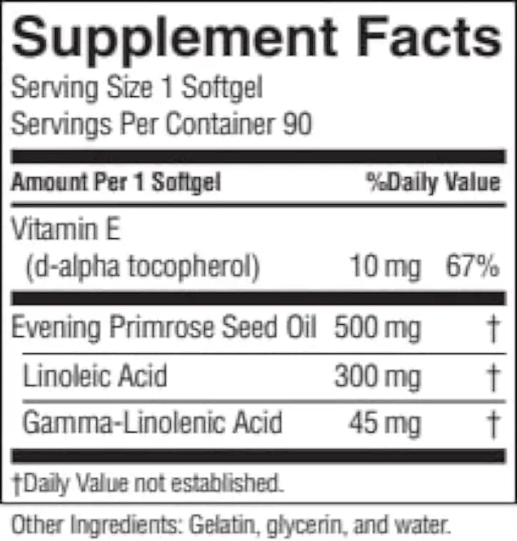 Nature's Sunshine Evening Primrose Oil Capsules (90)