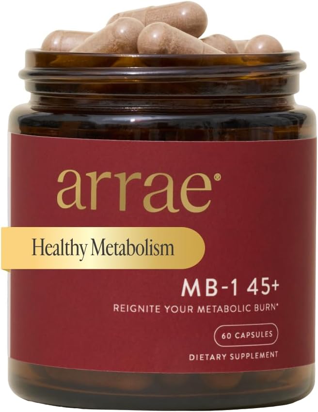 Arrae MB-1 45+, Natural Dietary Supplement, Control Appetite, Increase Energy, Support Healthy Metabolism, 60 Capsules