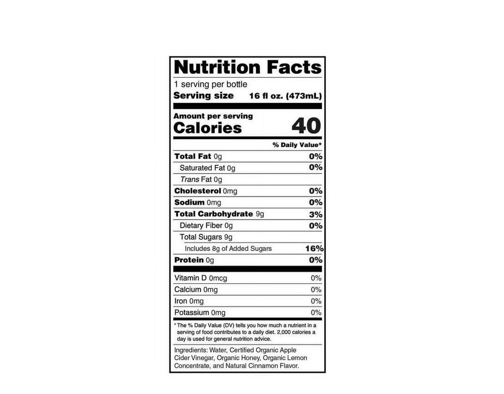 Whitehouse Detox Organic Apple Cider Vinegar with Lemon, Cinnamon and Honey 16 oz