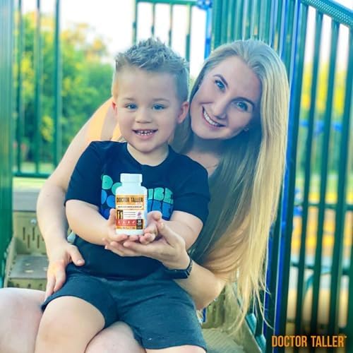 Doctor Taller Kids - Kids Multivitamins, Toddler Vitamins - Support Bone Strength, Enhanced Immunity with Calcium, Multivitamins for Ages 2 to 9 - Grape Flavor - 90 Chewable Tablets | 6 Weeks Supply