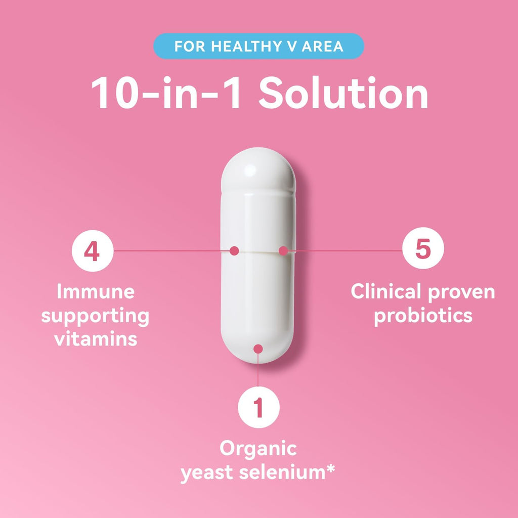 Gynable Vaginal Probiotics for Women,Female Probiotic for pH Balance with Lactobacillus 5 Billion CFU Probiotics Blend,Selenium-Vitamin D3,Promote Healthy Vaginal Odor & Vaginal Flora,60 Count