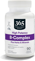 365 by Whole Foods Market, High Potency Vitamin B Complex with Herbal Support Tablets, 90 CT