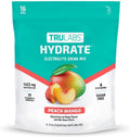 TRULABS Hydrate - Peach Mango. Sugar Free Electrolytes Hydration Packets. Each Serving Contains 1422 mg of Electrolytes &19 Vitamins & Minerals (16 ct)