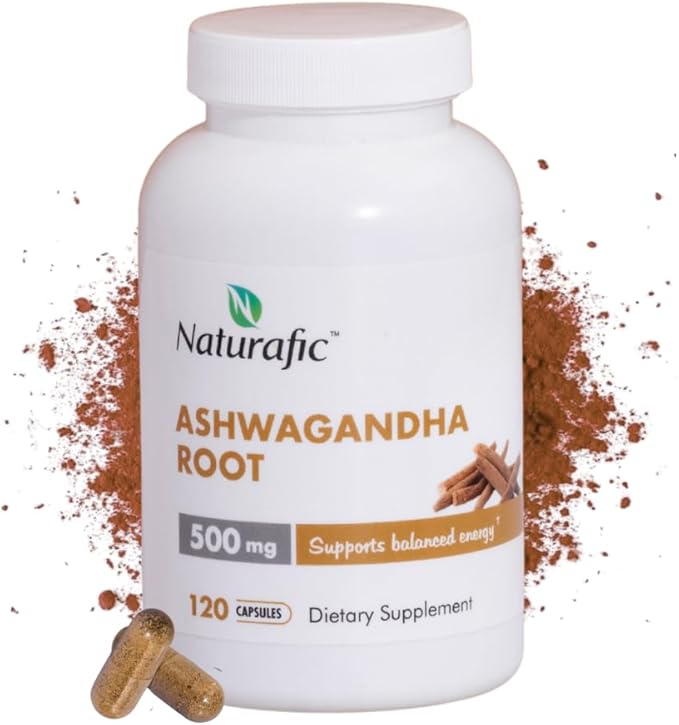 Ashwagandha Root Capsules 500mg – 120 Vegan Capsules | Traditionally Used Herb | Non-GMO, Gluten-Free | Herbal Supplement | Plant-Based Wellness Support