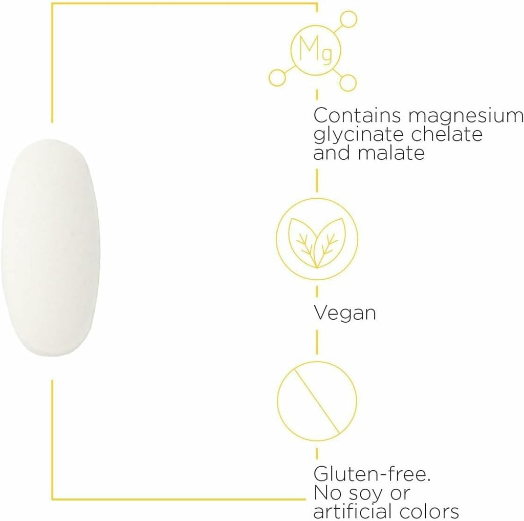 Integrative Therapeutics Magnesium Glycinate Plus - Brain Function Support Supplement for Adults* - Supports Heart and Muscular Function* - Dairy-Free & Gluten-Free - 120 Count (60 Servings)