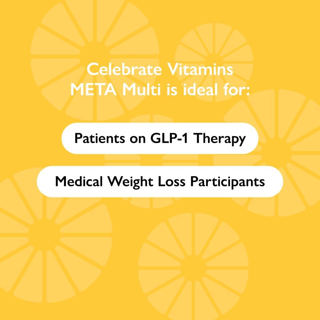 Celebrate Vitamins META Multi GLP-1 Multivitamin Weight Support – 30 Capsules – Once-Daily Supplement w Iron, Vitamin D, B12, Magnesium – GLP-1 Vitamin for Hair Loss, Fatigue & Nutrient Gaps