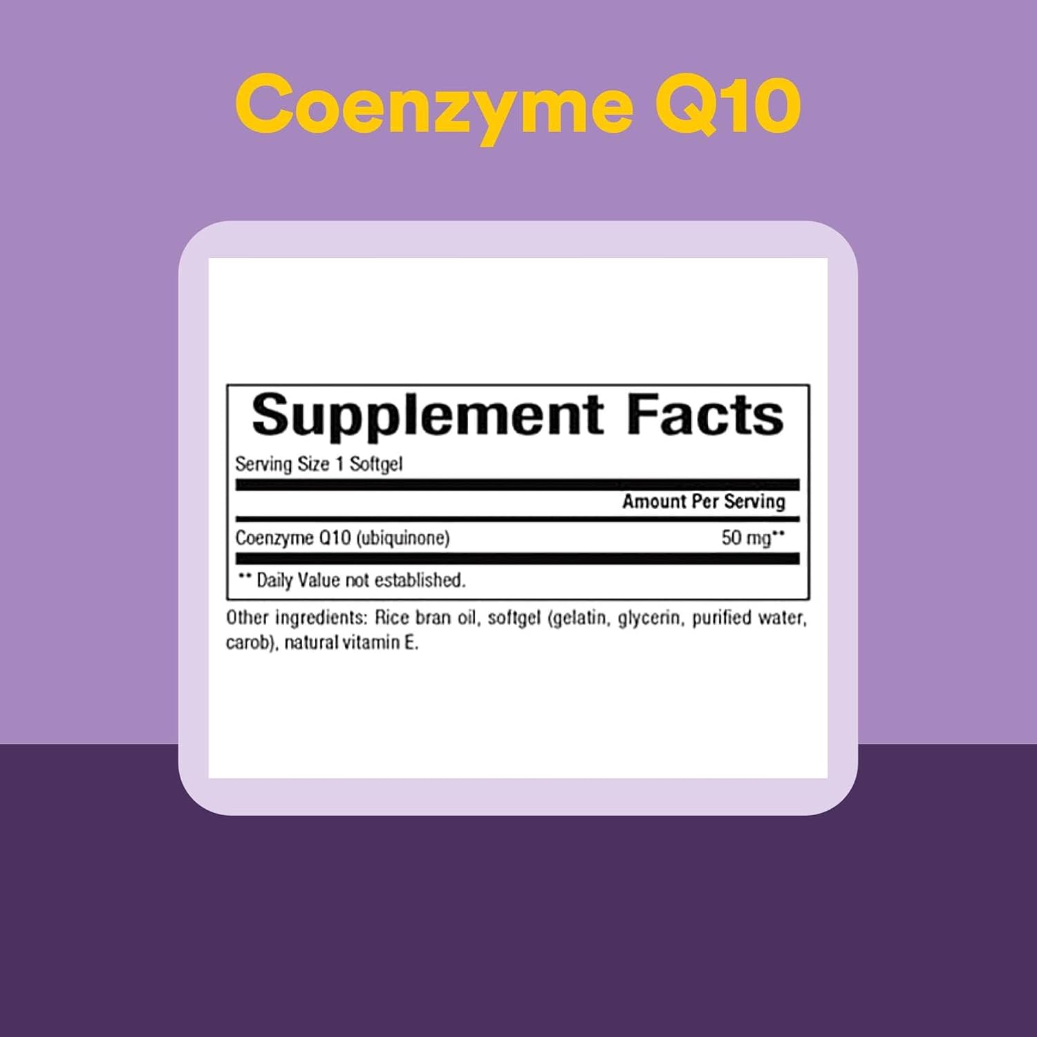 Natural Factors, Coenzyme Q10 50mg, CoQ10 Supplement for Energy, Heart and Antioxidant Support, Gluten Free, 120 softgels (120 servings)