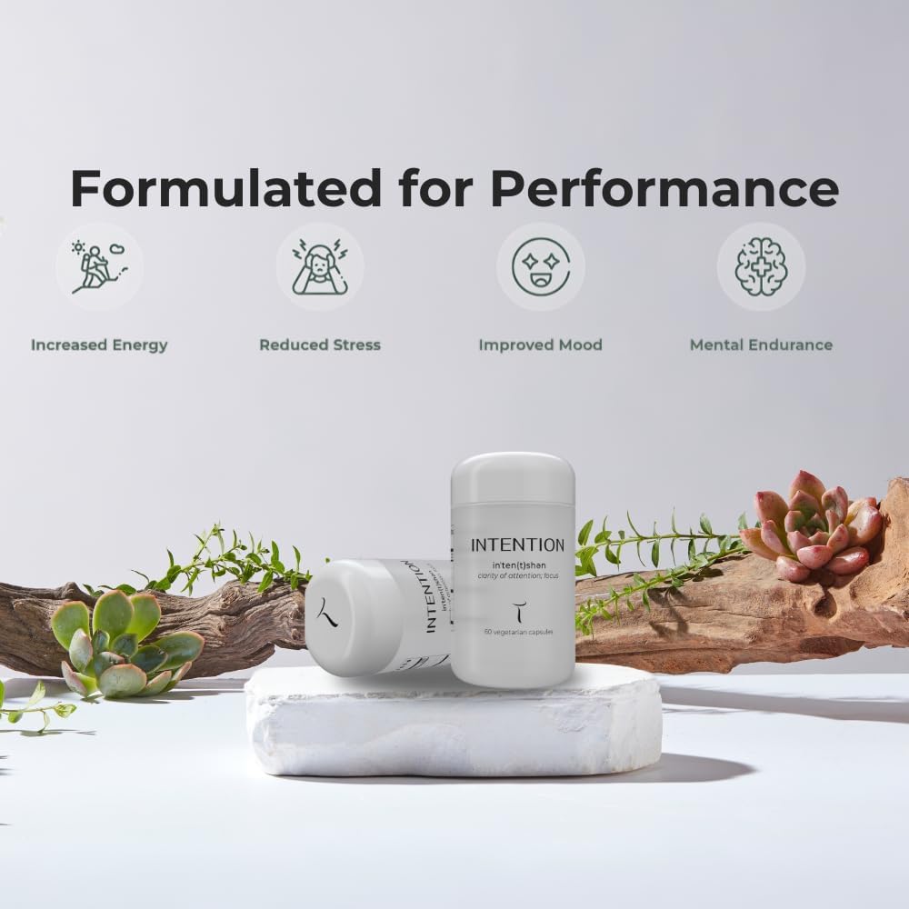 Setas Intention Ceremony Quality Botanical Supplement Organic Chaga & Cordyceps, Rhodiola & Ginger to Support Cognitive Function, Mental Focus, & Memory, Vegan & Non-GMO, 60-Day Supply
