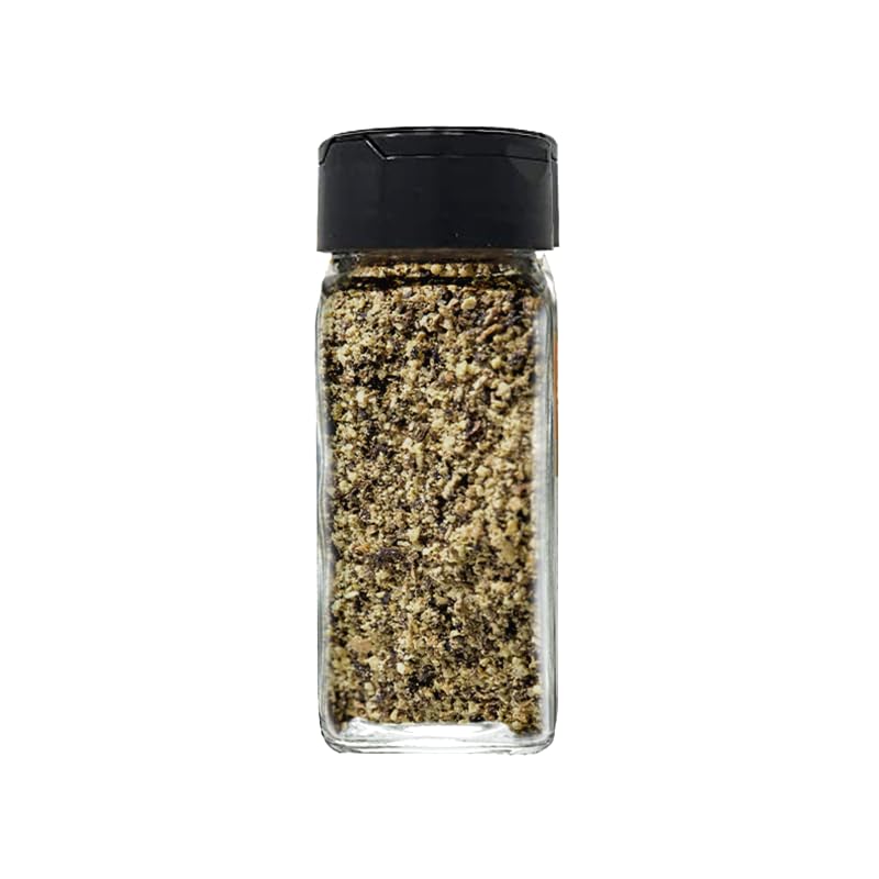 Pride of India – Black Mustard Seed Ground – Perfect Ingredient in Spice Blends – Spice up Pickles/Curries/Stews – Additives Free/Gourmet Spice – Easy to Use – 2.6 oz. Small Dual Sifter Bottle