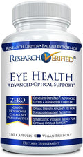 Research Verified Eye Health - Nourish and Protect Eyes and Vision, Support Healthy Retina, Improve Blood Supply to Eyes - Vitamins A, B, C, and E - 180 Capsules - 3 Month Supply - Made in The USA