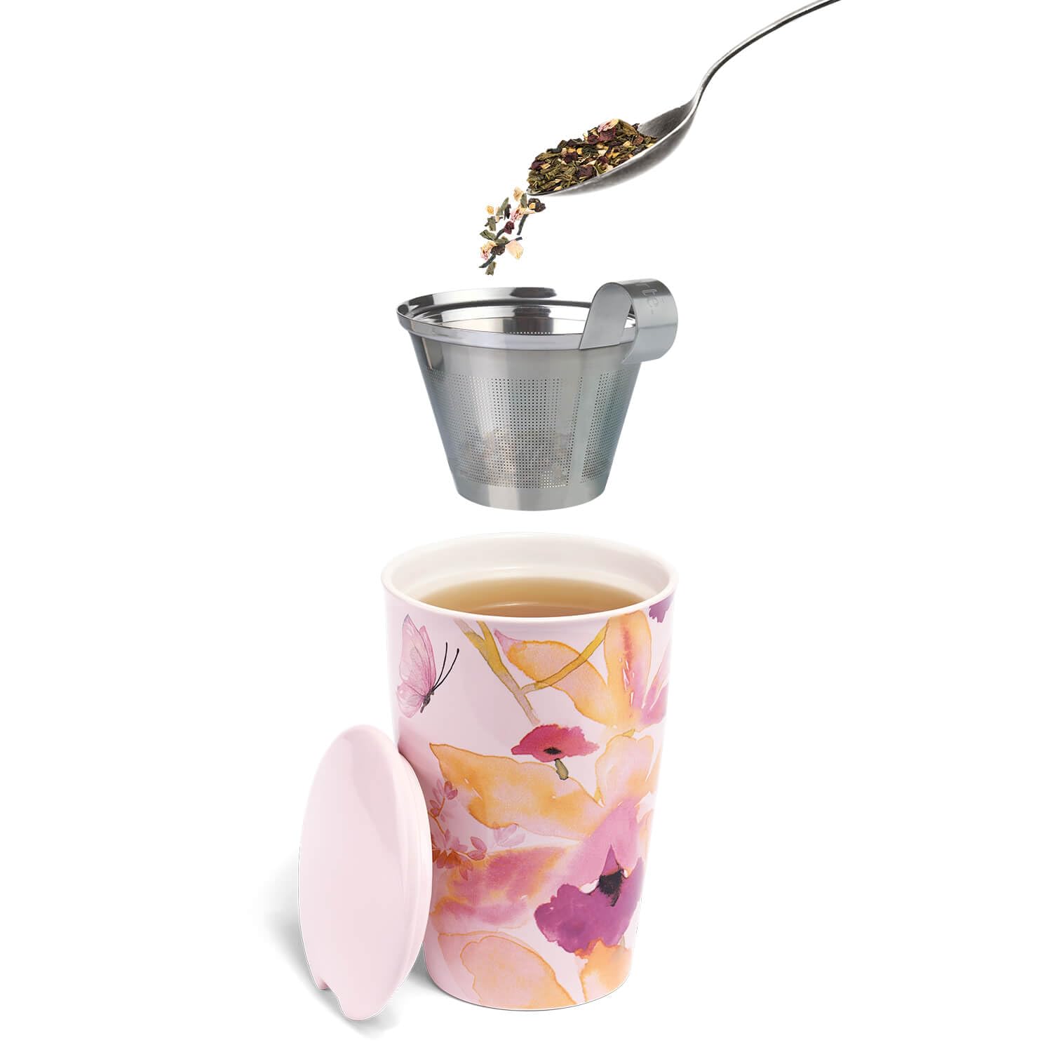 Tea Forte Sweet Orange Spice Premium Loose Leaf Caffeinated Black Tea Blend Canister, Makes 35-50 Cups