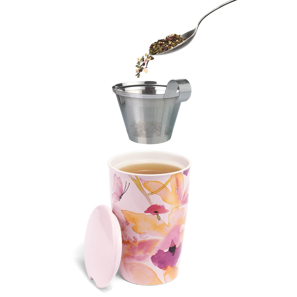 Tea Forte Raspberry Nectar Premium Loose Leaf Caffeine-Free Herbal Tea Blend Canister, Makes 35-50 Cups
