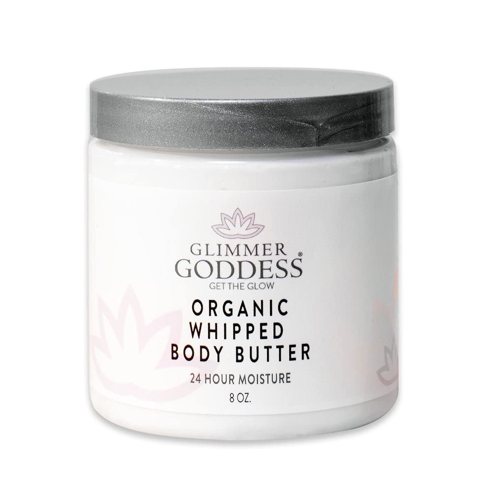 GLIMMER GODDESS Organic Body Butter - 8oz (Salted Caramel)