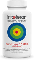 Intoleran Quatrase Forte Digestive Enzymes - 108 Capsules | Highly Dosed Supplement for FODMAP Intolerance | Helps Digest Lactose and Complex Carbohydrates* | Pure & Vegan | Low FODMAP