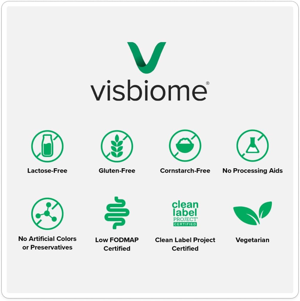 Visbiome® Advanced GI Care - High Potency Probiotic 450 Billion Strength - 30 Packets Unflavored Powder - Original De Simone Formulation - Shipped Cold in Recyclable Cooler with Temperature Monitor.
