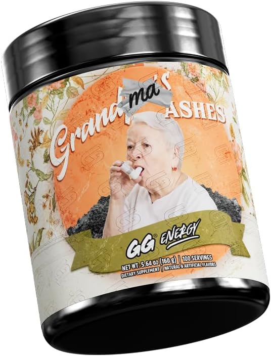 Gamer Supps, GG Energy Grandma's Ashes (100 Servings) - Keto Friendly Gaming Energy and Nootropic Blend, Sugar Free + Organic Caffeine + Vitamins, Powder Drink