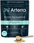 Senior Dog Powder Supplement & Food Topper – 63 Ingredients for Joint, Gut, Immune & Brain Health – Daily Longevity Multivitamin with Glucosamine, Probiotics, and Fish Oil | 120 Scoops
