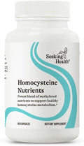 Seeking Health Homocysteine Nutrients, Formerly HomocysteX Plus, Support Homocysteine Level and Methylation, Vitamin B12, Folate (as L-methylfolate), MTHFR Gene Support (60 Capsules)