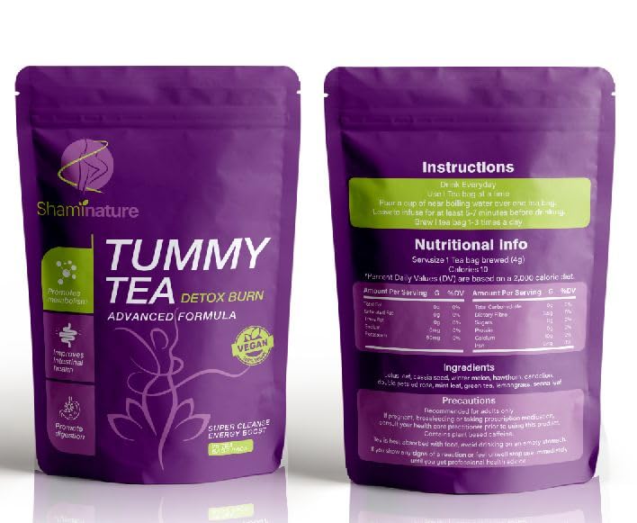 Shaminature tummy tea detox,Weight Loss Detox Tea, Body Cleanse, Day and Night Tea
