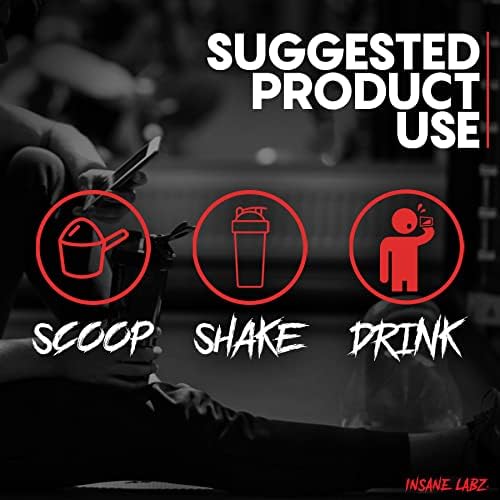 Insane Labz Psychotic, High Stimulant Pre Workout Powder, Extreme Lasting Energy, Focus and Endurance with Beta Alanine, Creatine Monohydrate DMAE, 35 Srvgs (Cotton Candy)