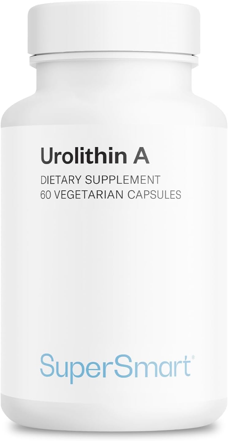 Supersmart Urolithin A - Advanced Mitochondrial & Cellular Renewal Supplement - Pomegranate Extract | Non-GMO & Gluten-Free - 60 Vegetarian Capsules