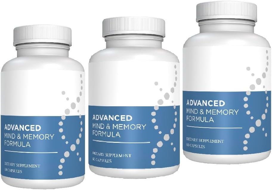 Advanced Memory Formula Extreme Brain Booster, Brain Supplement for Memory, Focus and Mental Performance, Memory Vitamins for Better Brain Health 180 Capsules (3 Pack)